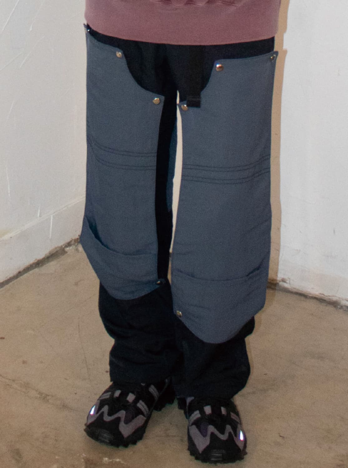 [3] ersco 이알에스코 디테치 더블니 나일론 팬츠 네이비] 상품이미지5