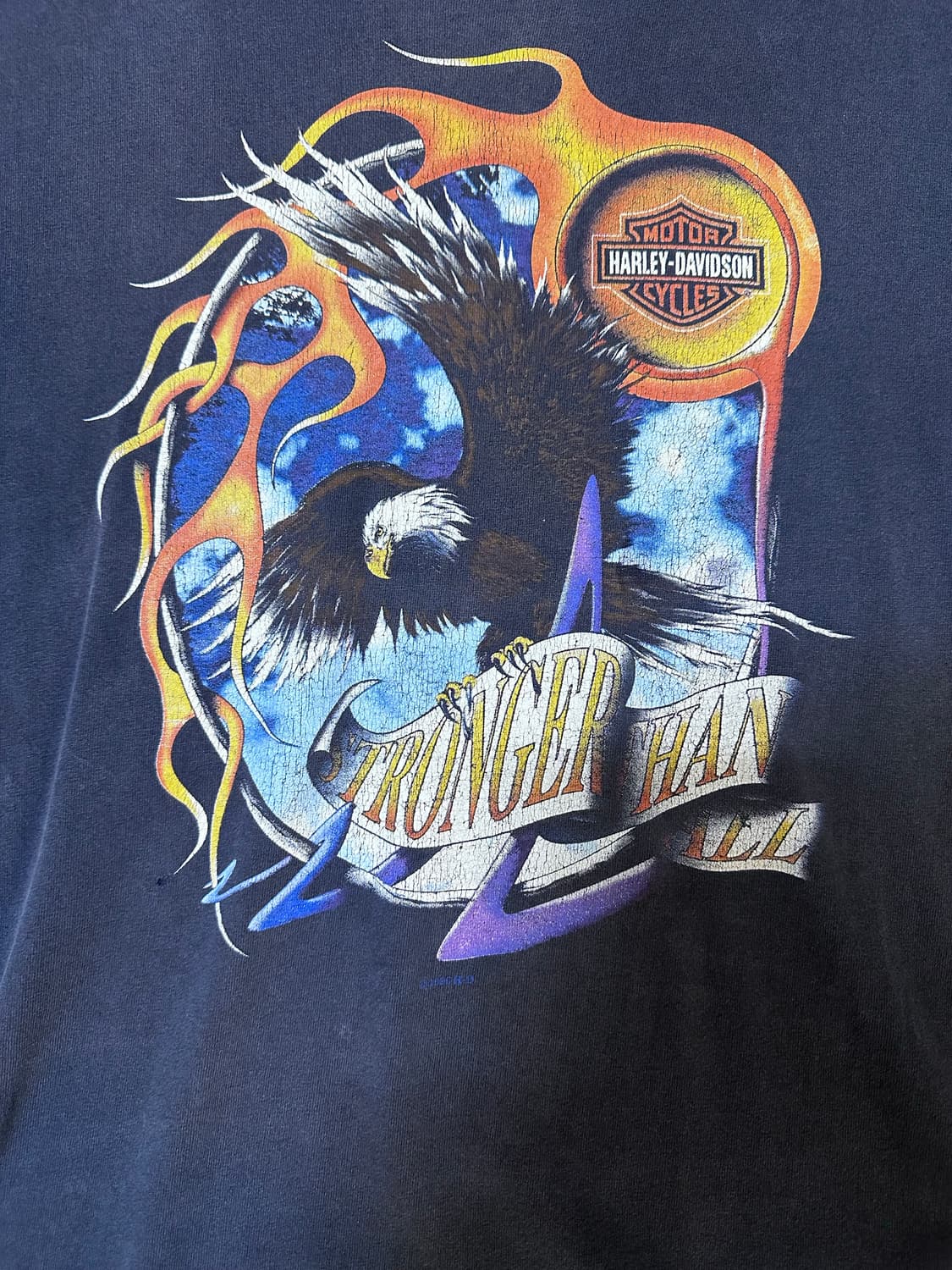 빈티지 할리데이비슨 반팔티 블랙 MADE IN USA 상품이미지2