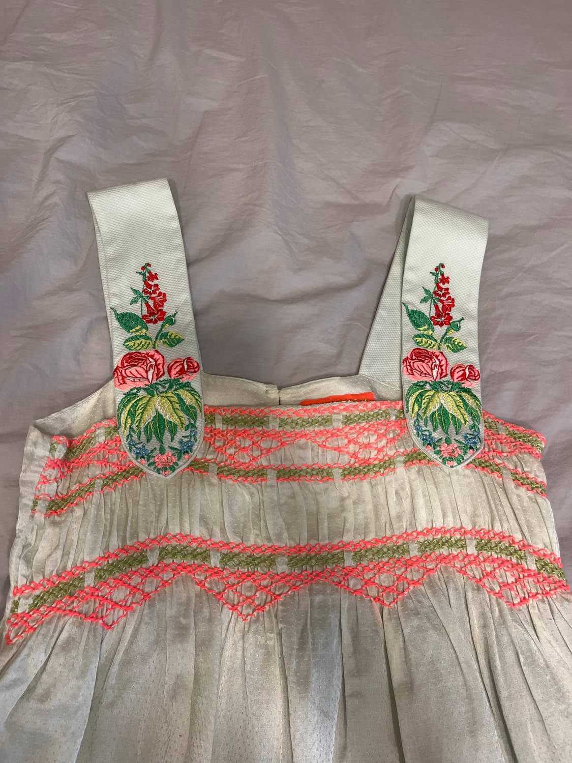 Manoush 마누슈 민트 로즈 가든 자수 프릴 원피스_38 사이즈 상품이미지2