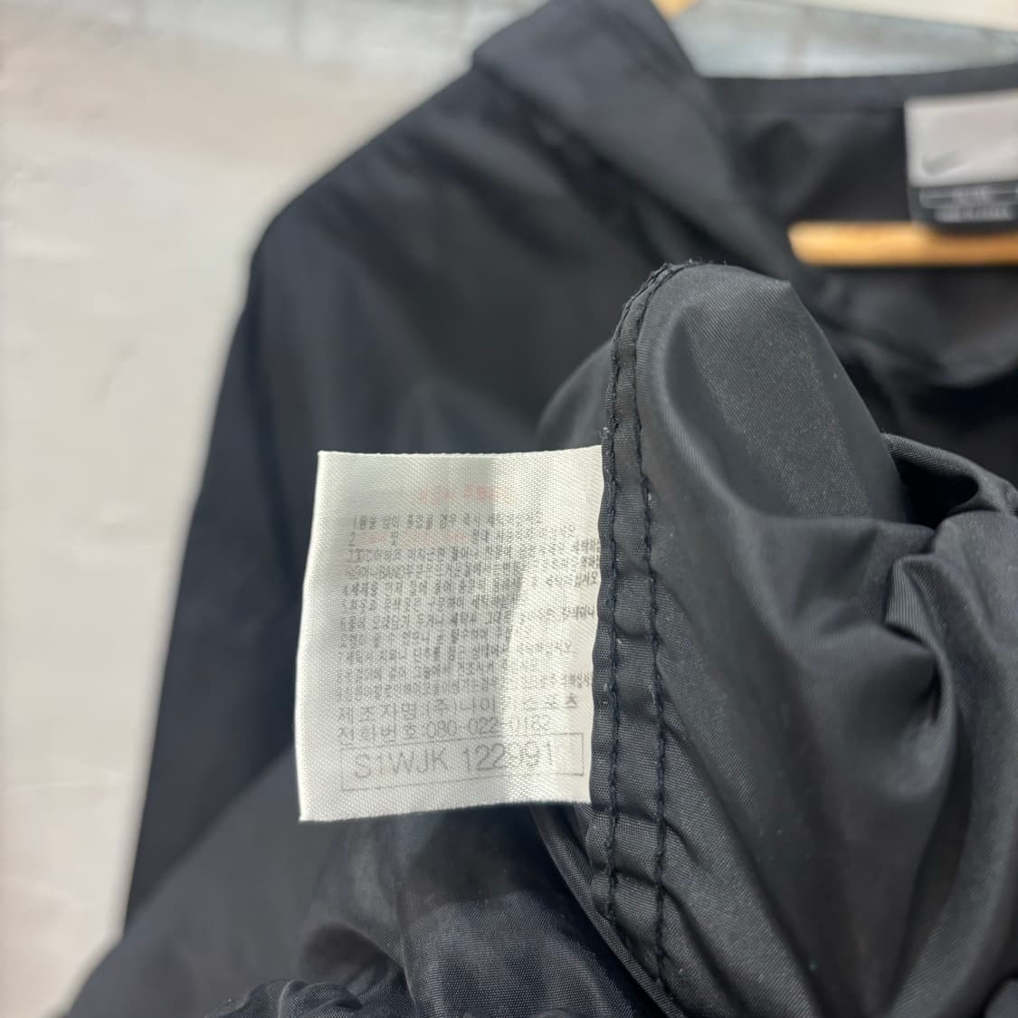 00s 나이키 올드스쿨 블랙 나일론 후드 웜업 XL 상품이미지7