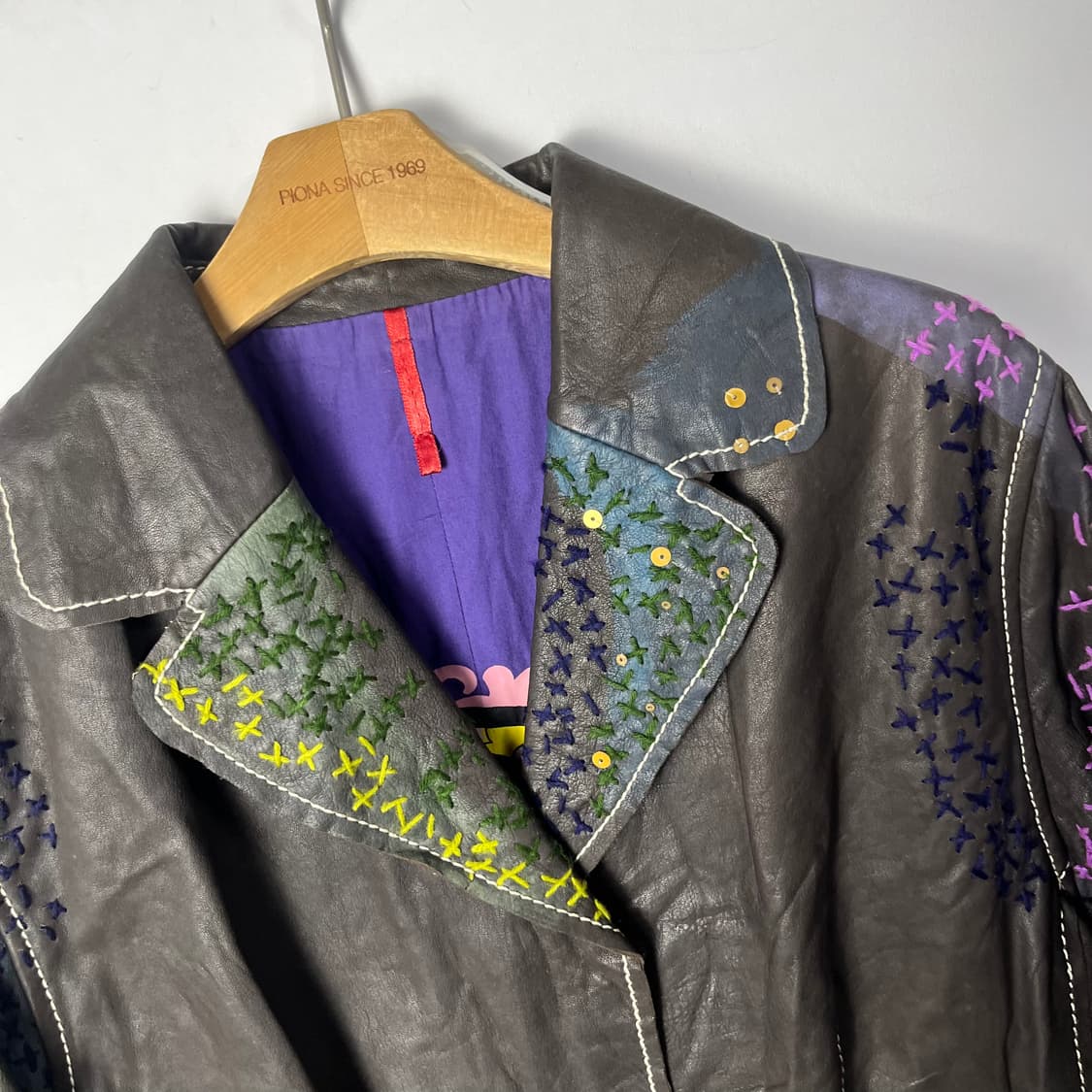 [SOMINEMI] 핸드자수 램스킨 레더자켓 상품이미지3