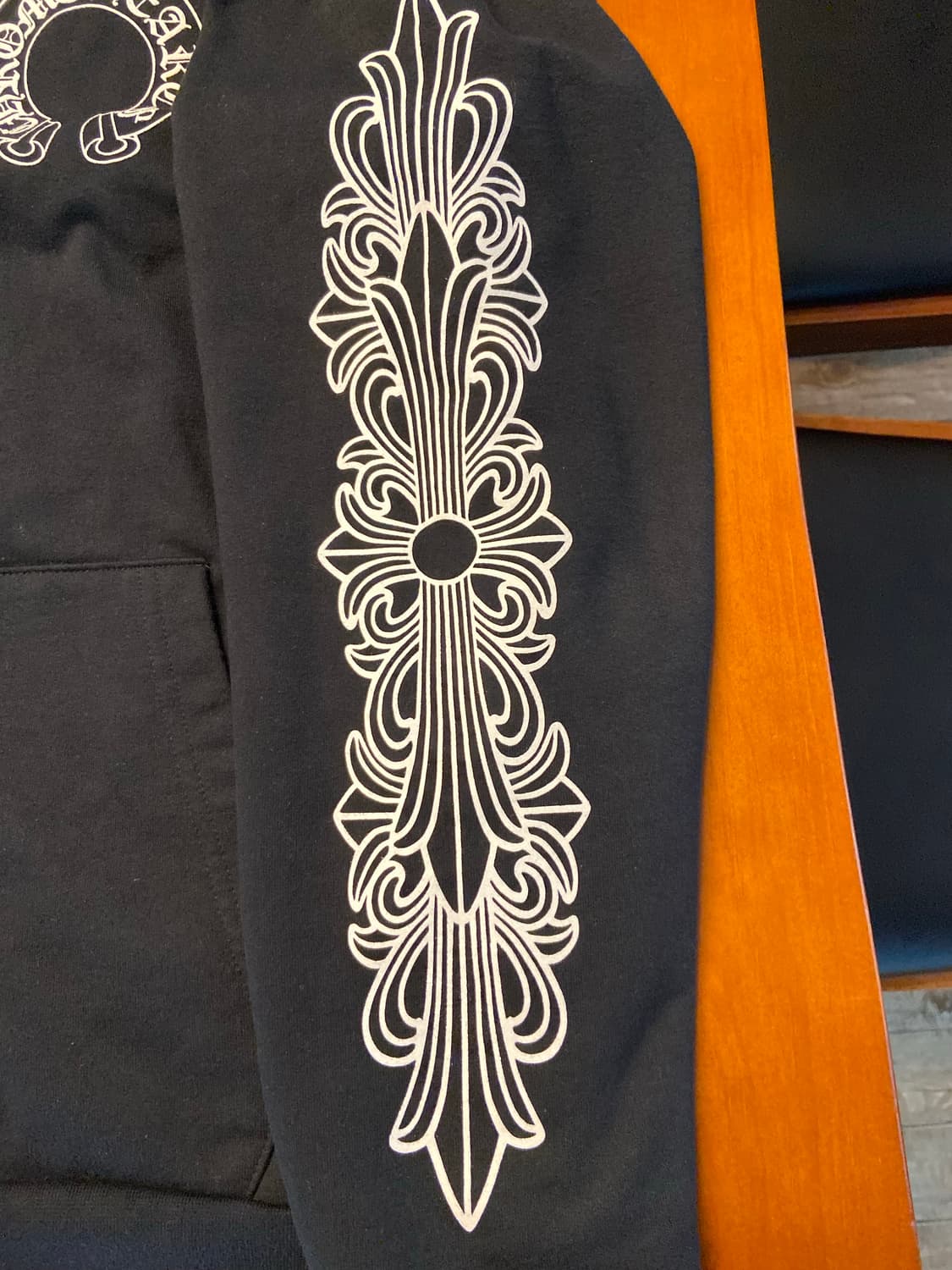 크롬하츠 홀스슈 플로랄 플리스 후드집업 사이즈 L 상품이미지5