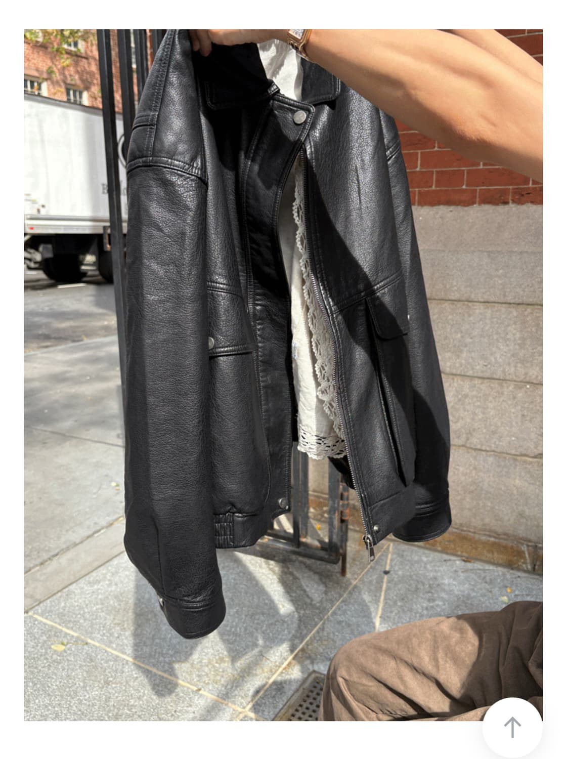 메이비베이비 레더점퍼 자켓 블랙 Tompkins Leather Jumpe 상품이미지4