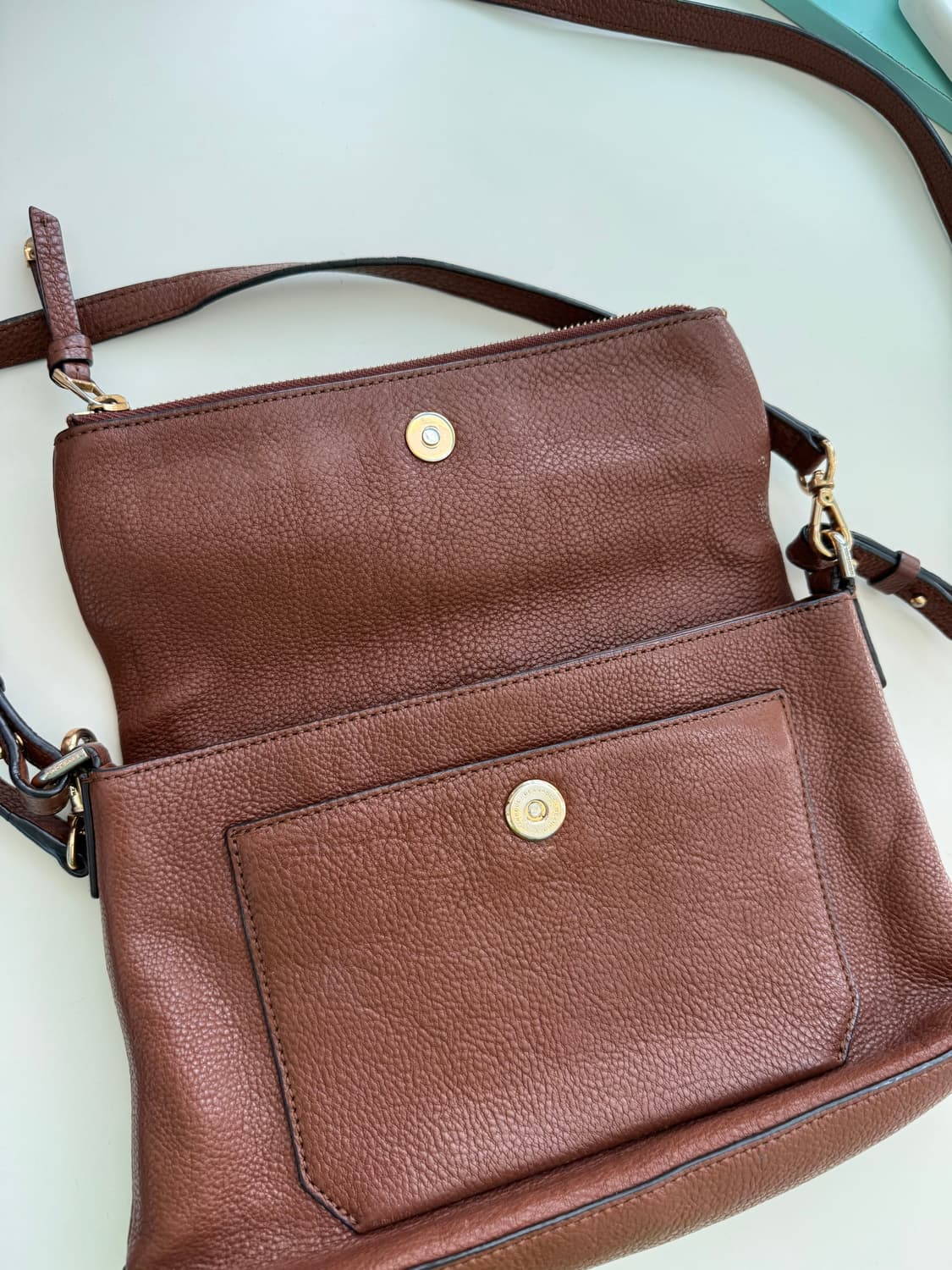 빈폴 브라운 천연 가죽 숄더 & 크로스백 상품이미지4