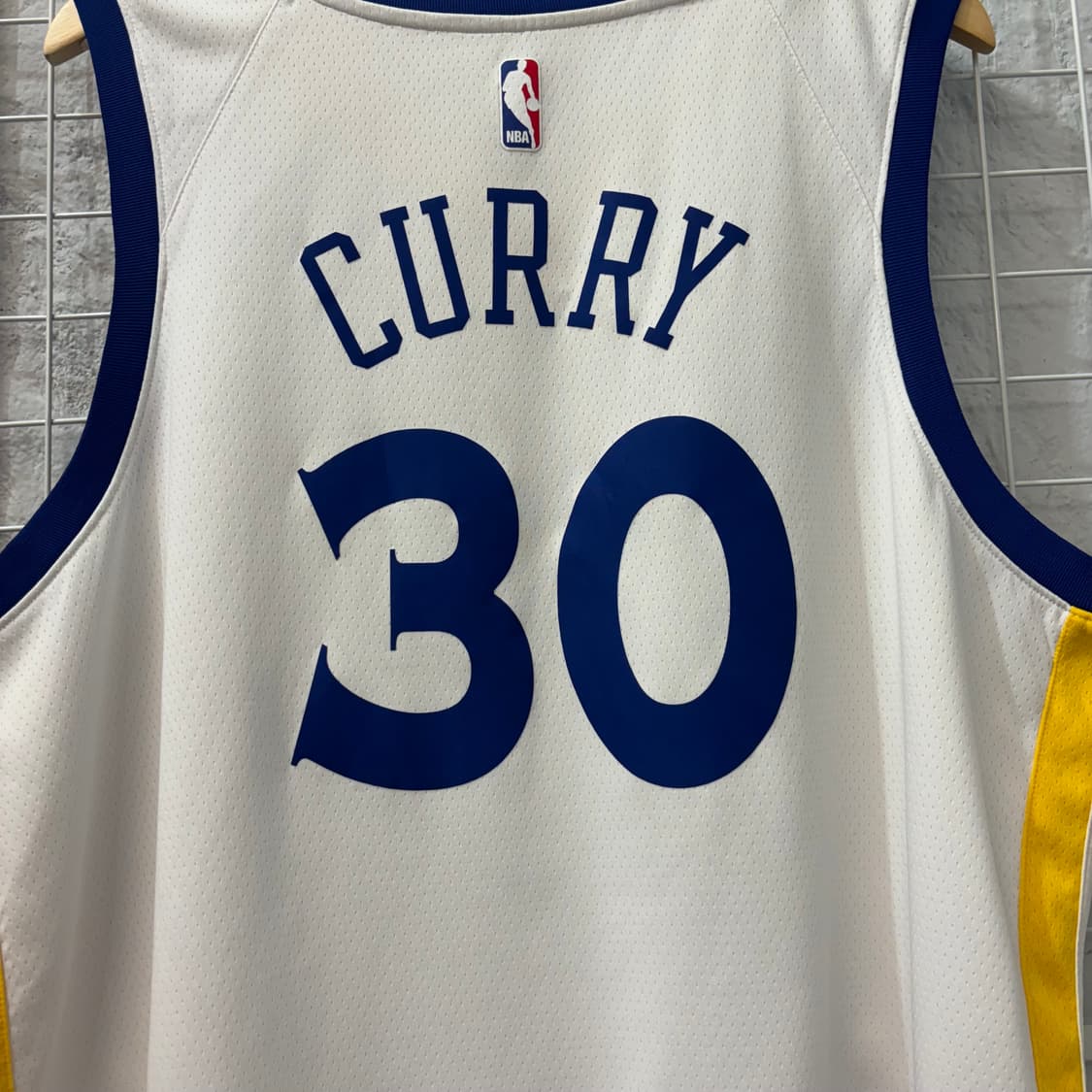나이키 X NBA 골든스테이트 스테판 커리 마킹 슬리브리스 유니폼 2XL 상품이미지6