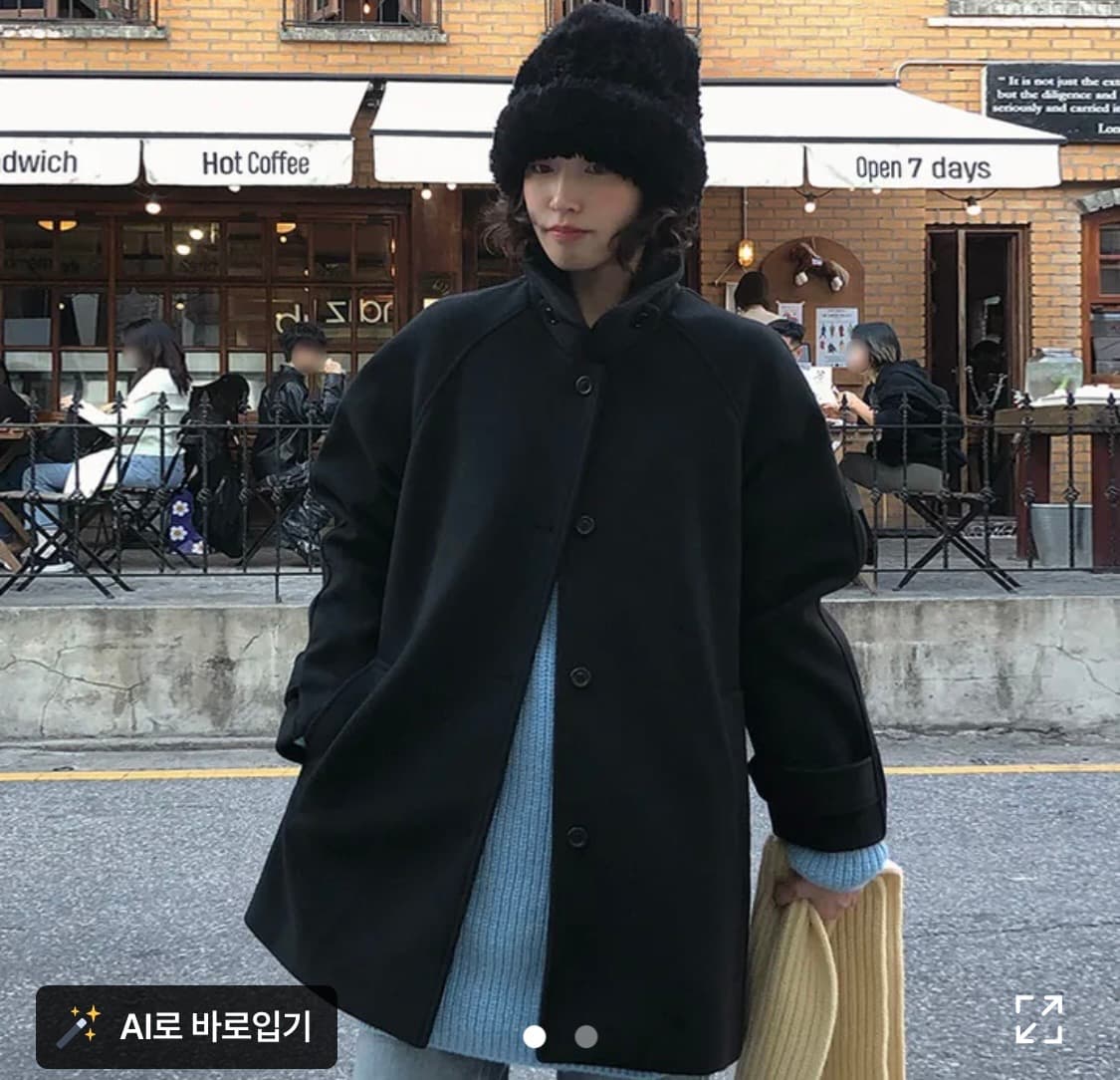 새거급처)프롬비기닝 헤더링 울 하프코트 발마칸 코트 미스치프 보헤미안서울 상품이미지1