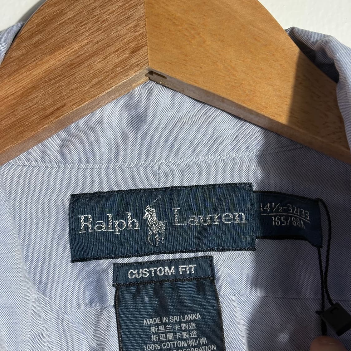 폴로 랄프로렌 빈티지 라이트 블루 옥스포드 버튼다운 셔츠 (무료배송) 상품이미지3