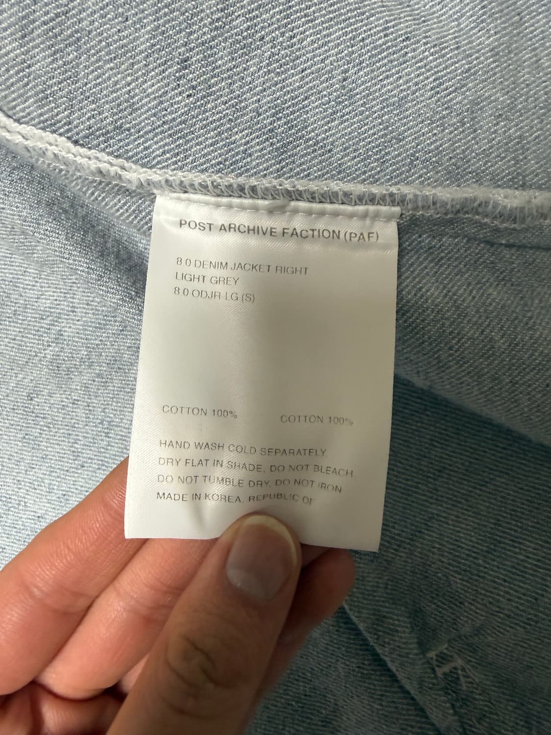 포스트아카이브팩션 8.0 데님자켓 S 상품이미지4
