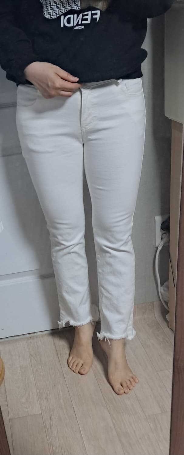 산드로 Sandro 화이트 데님 팬츠 바지 70(약55) 상품이미지8