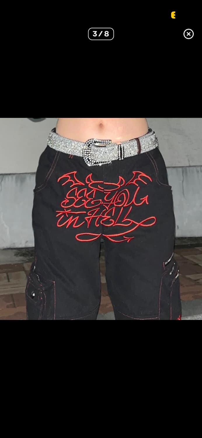 마이너스투 데빌 카고팬츠 빈티지 y2k 새깅 상품이미지1