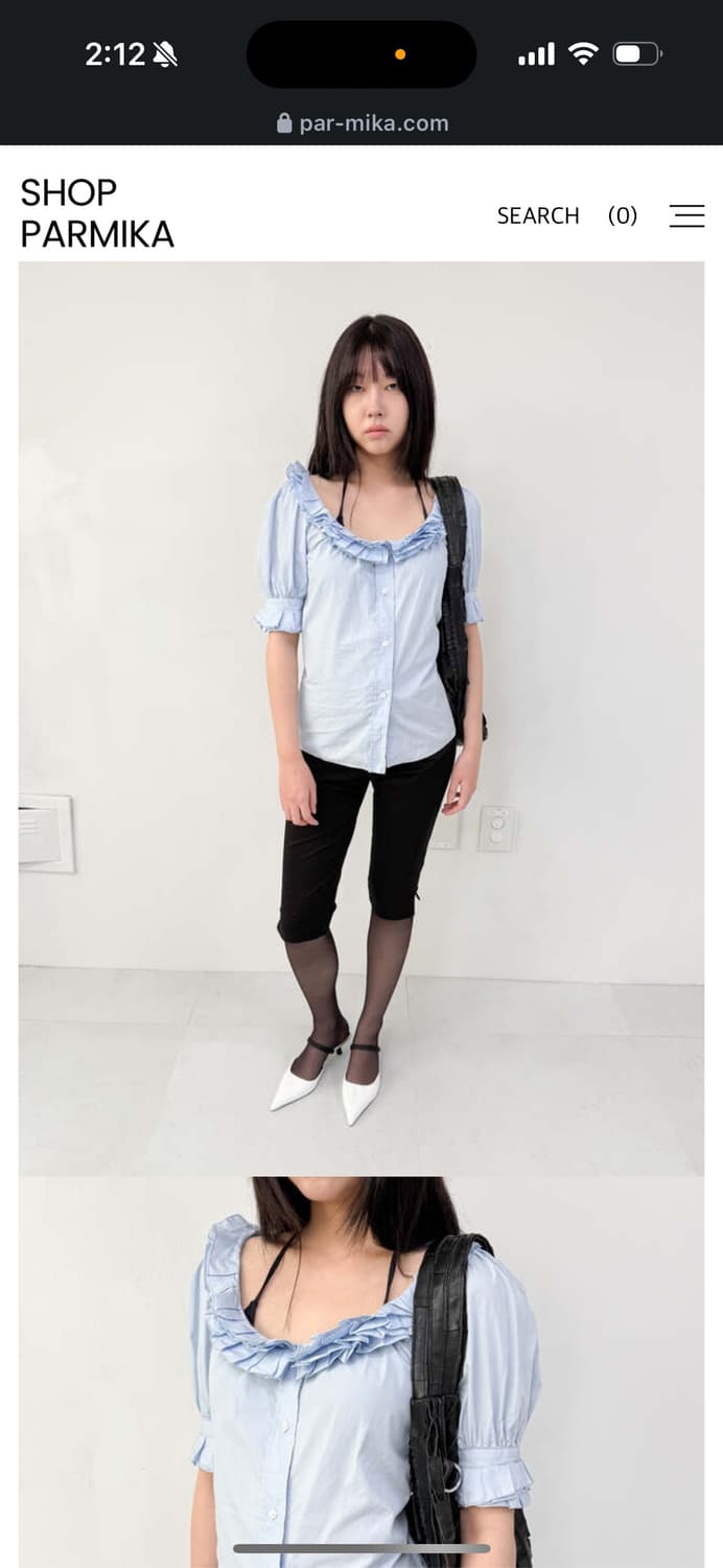 D&G ruffle collar cotton blouse 상품이미지2