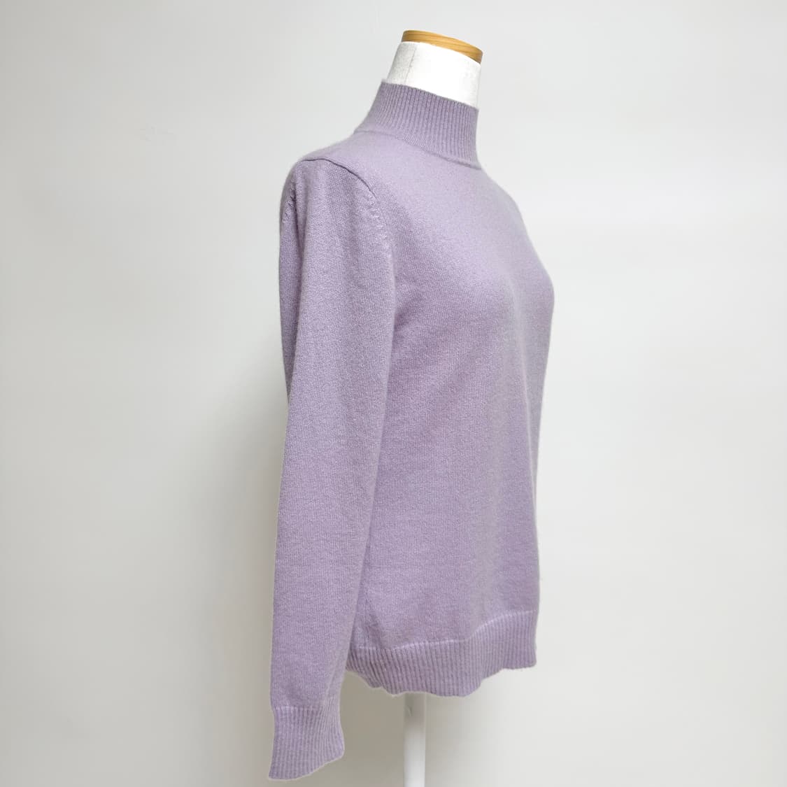 [캐시미어 100%] 라벤더 반폴라 하프넥 목폴라 니트 L 상품이미지2