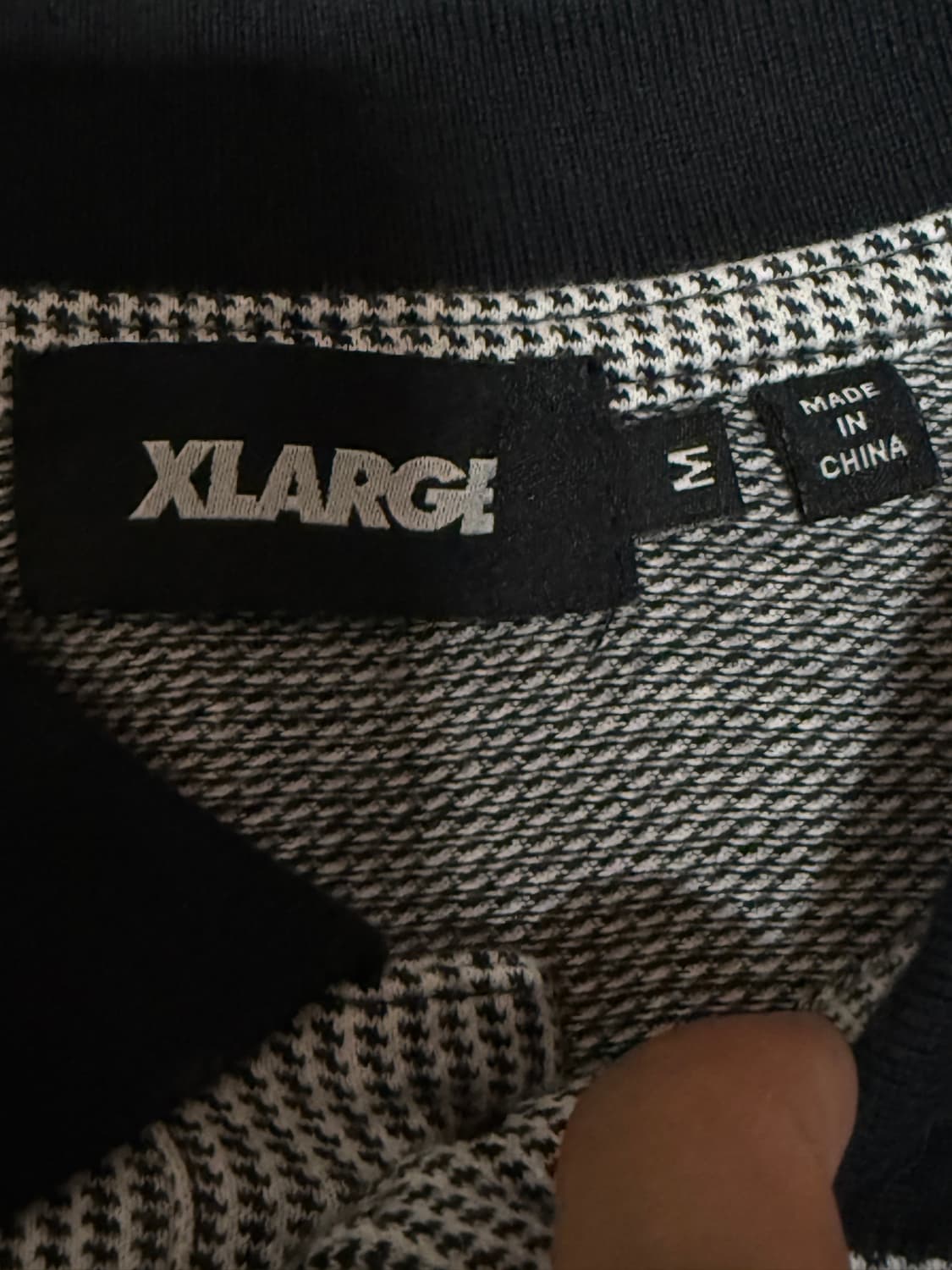 XLarge 자수로고 마이크로체크 패턴 카라티 상품이미지3