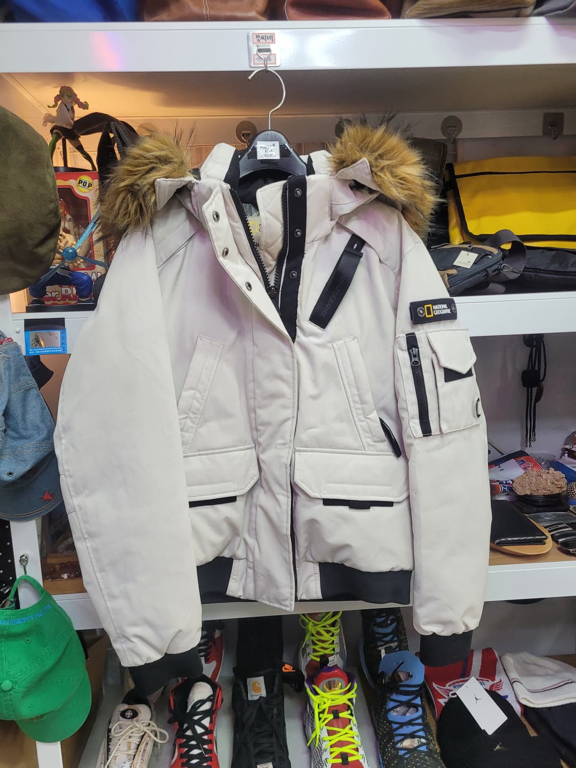 내셔널지오그래픽 아이보리 숏 패딩 다운 자켓 S 상품이미지1