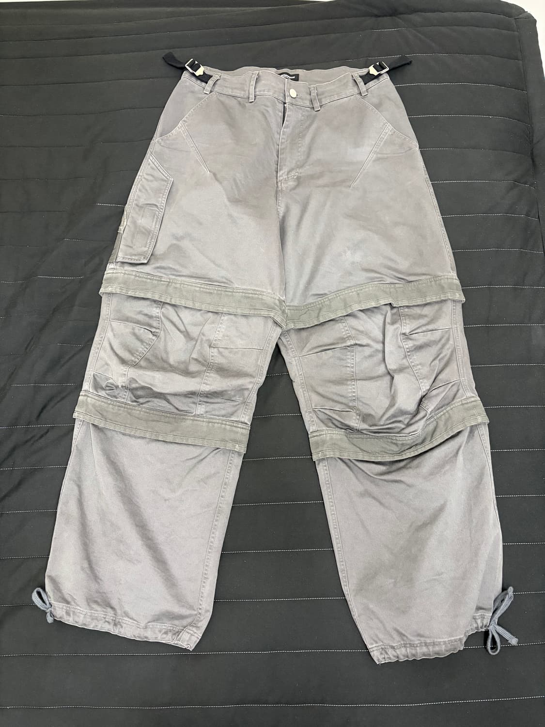 파프롬왓 챠콜 레이어드 카고 팬츠 2사이즈 상품이미지2