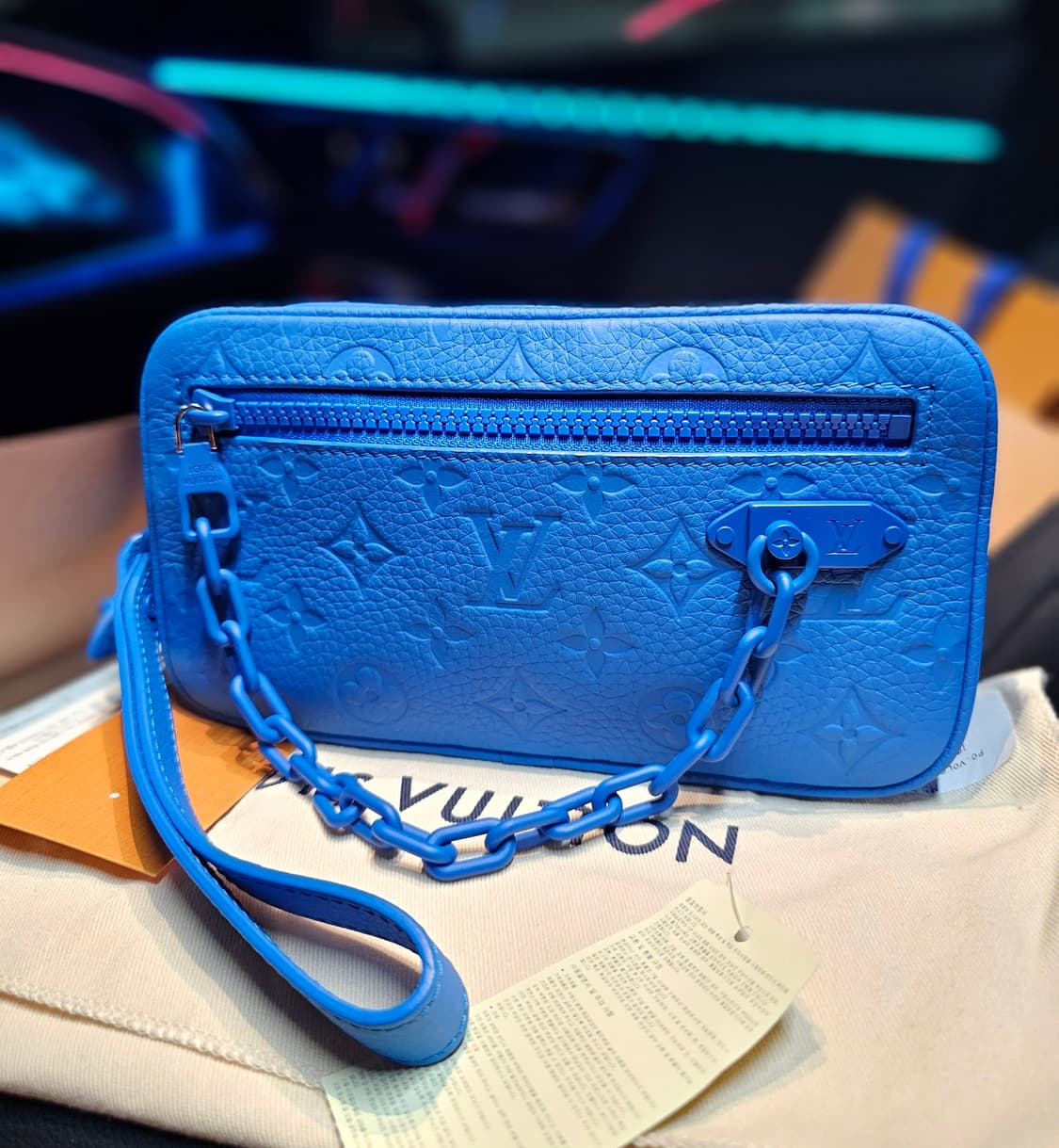 루이비통 버질아블로 한정판 포쉐트 볼가 블루체인 (새상품) 상품이미지2