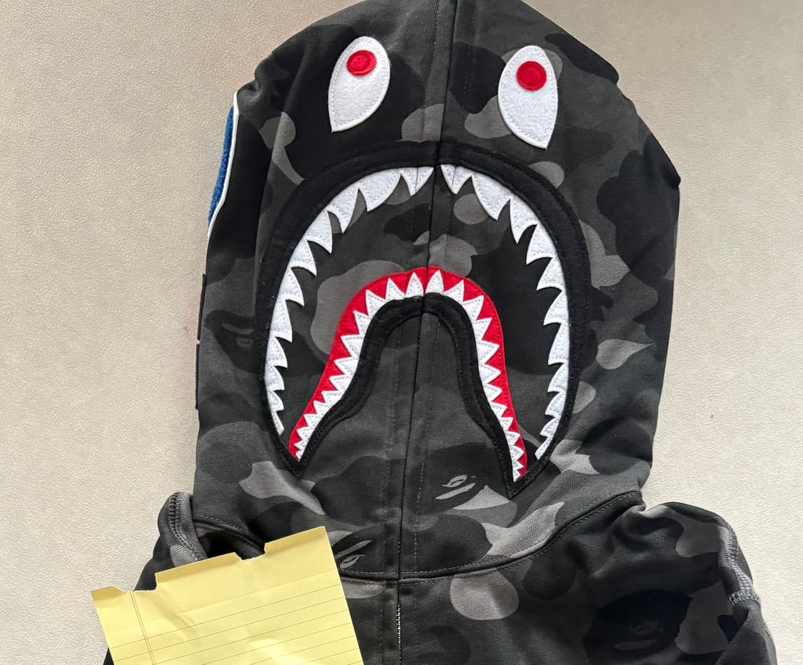 베이프 샤크후드 흑계 m 새상품 (급처 상품이미지1