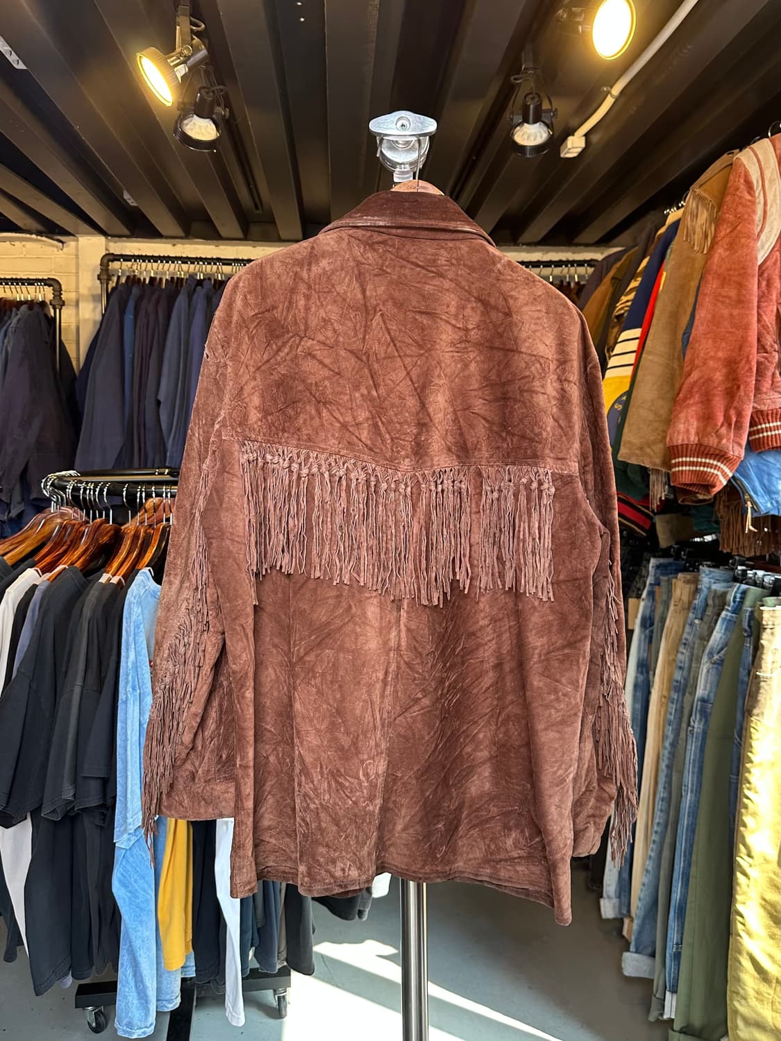 리얼 레더 웨스턴 스웨이드 프린지 자켓 상품이미지2