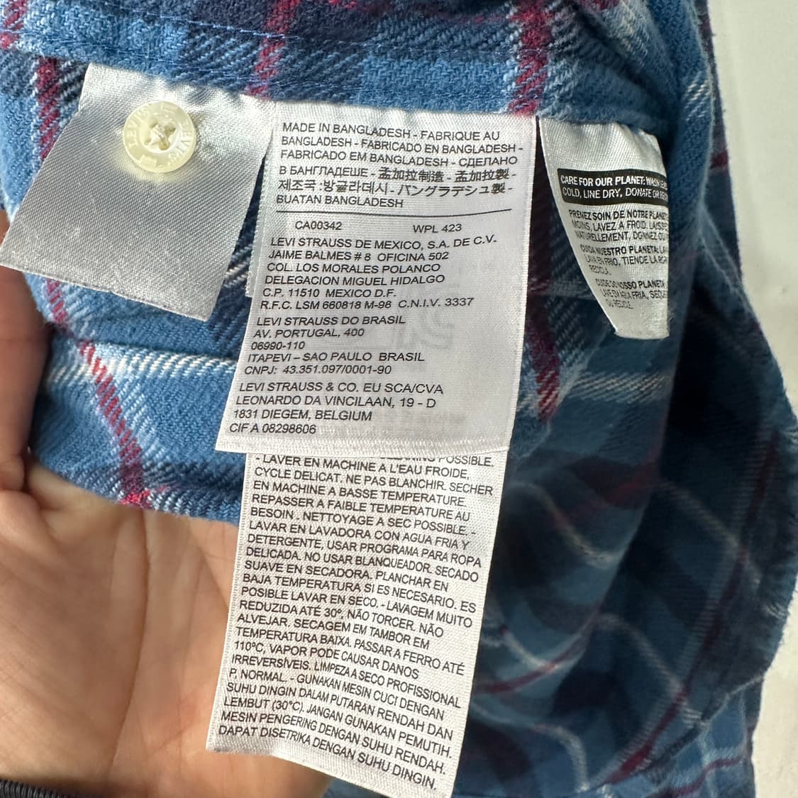 리바이스 웨스턴 체크남방 L 상품이미지4