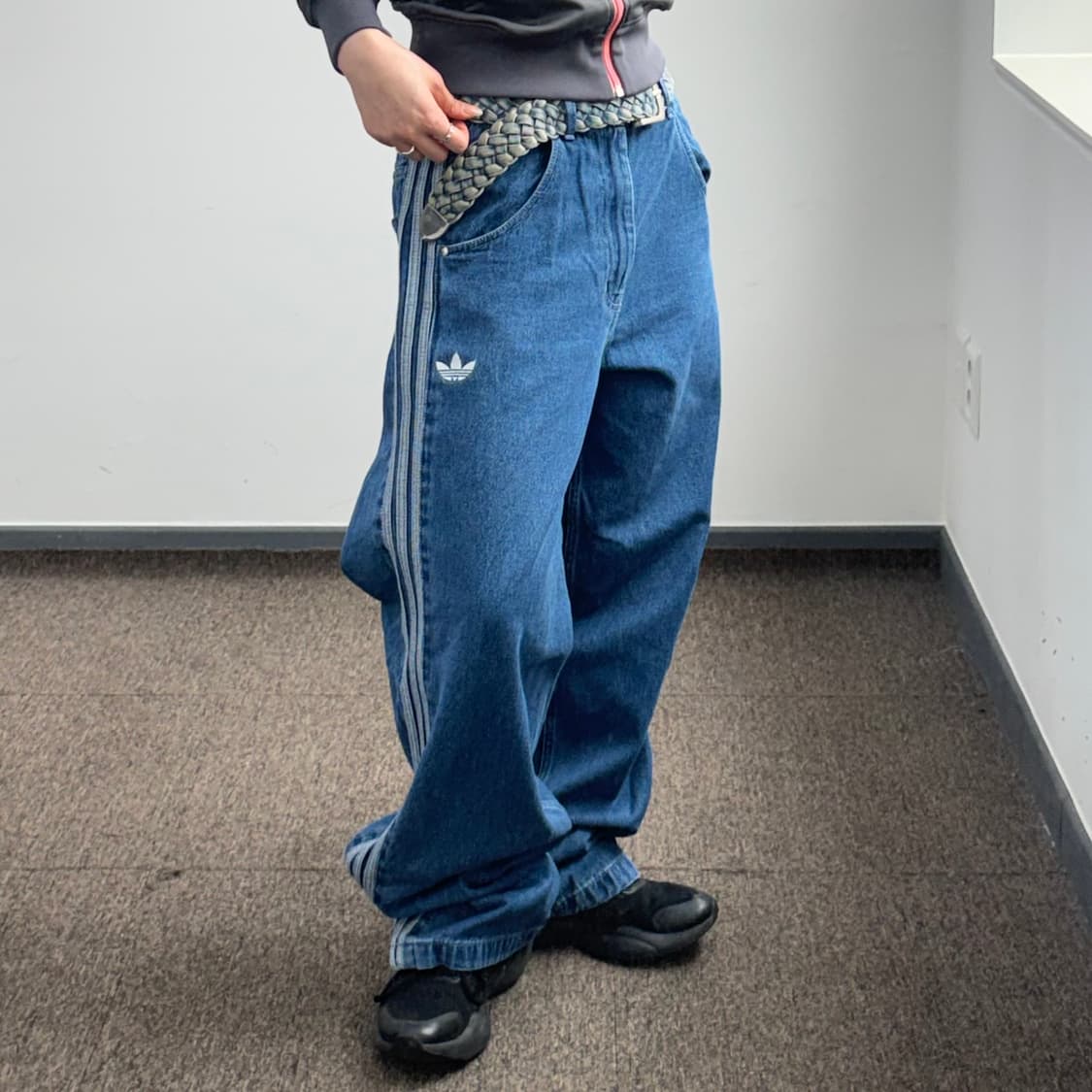 Adidas 아디다스 파이어로고 트랙탑 데님 팬츠 상품이미지2