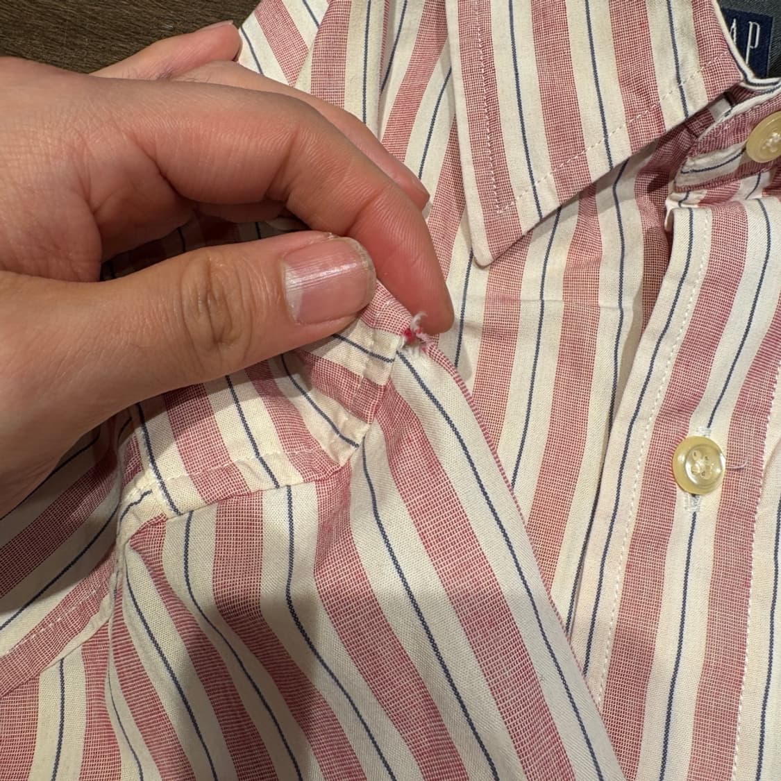 갭 핑크 스트라이프 긴팔 셔츠 상품이미지10