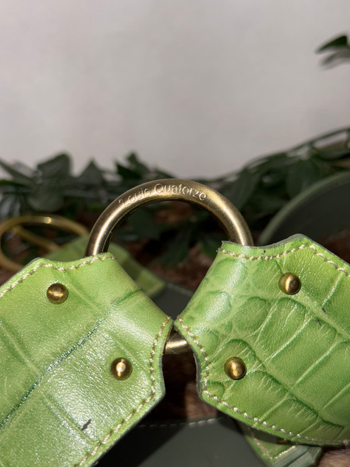 Louis Quatorze green python ring belt 상품이미지4