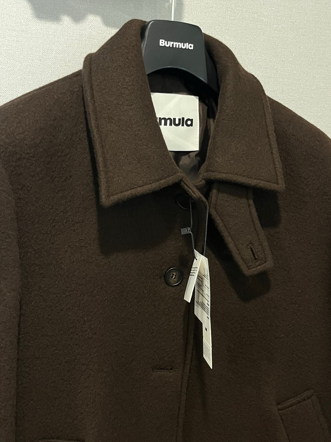 (새상품) 버뮬라 싱글 코트 하프코트 브라운 상품이미지5