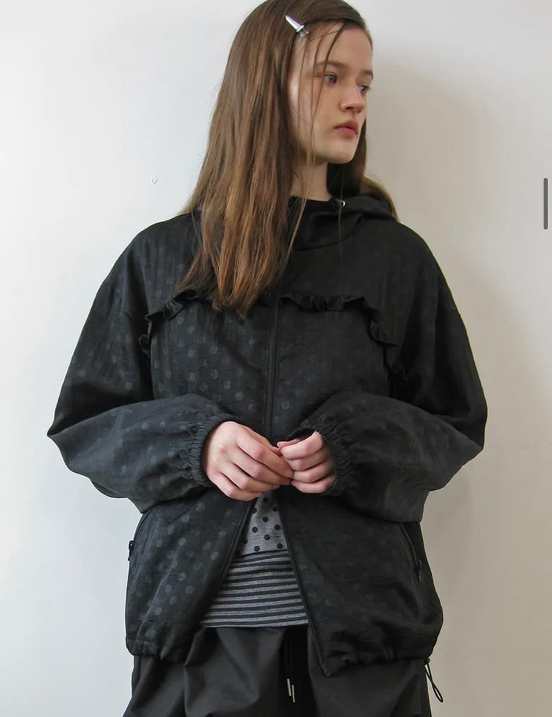 나츠 naats 도트 프릴 윈드브레이커 상품이미지1