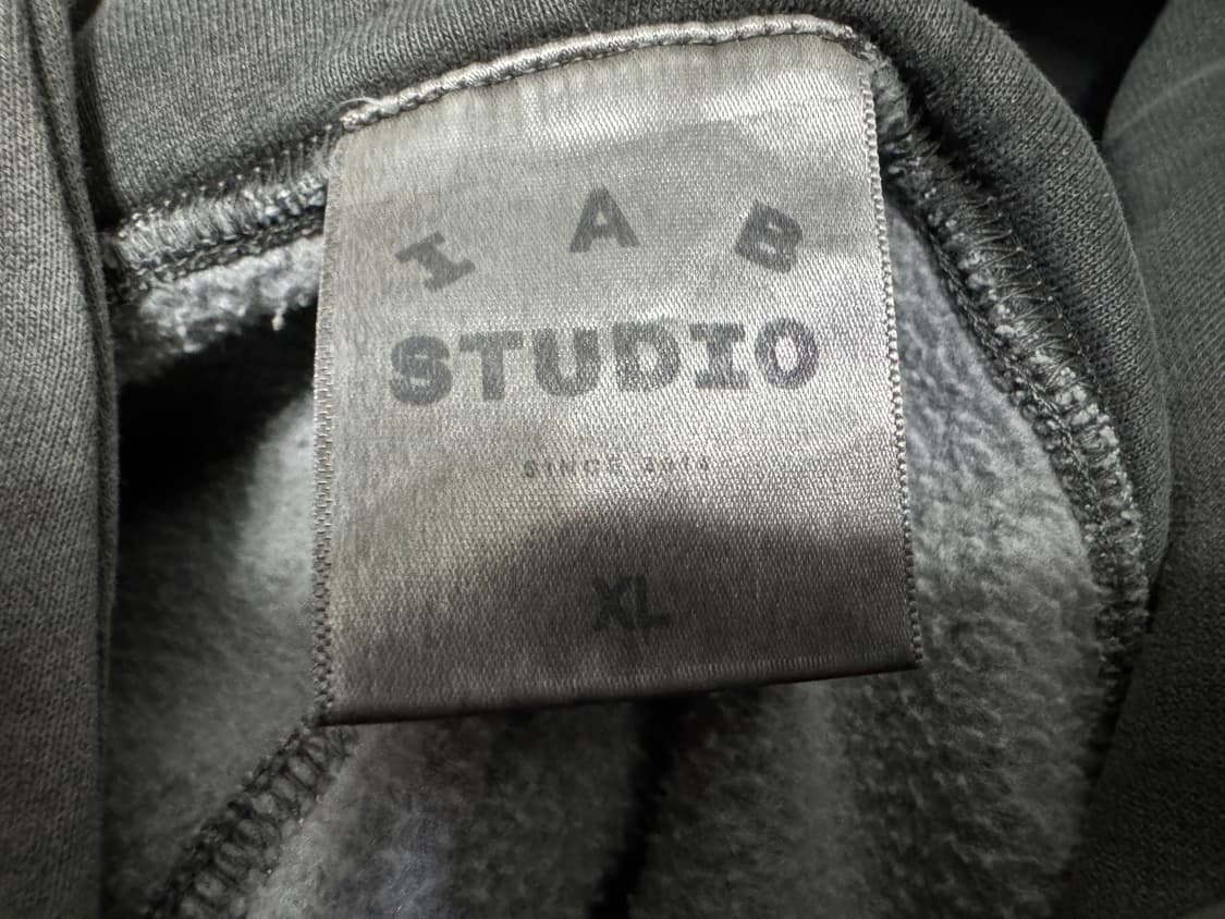 [XL] 아이앱 스튜디오 블록 피그먼트 후드 블랙 상품이미지6