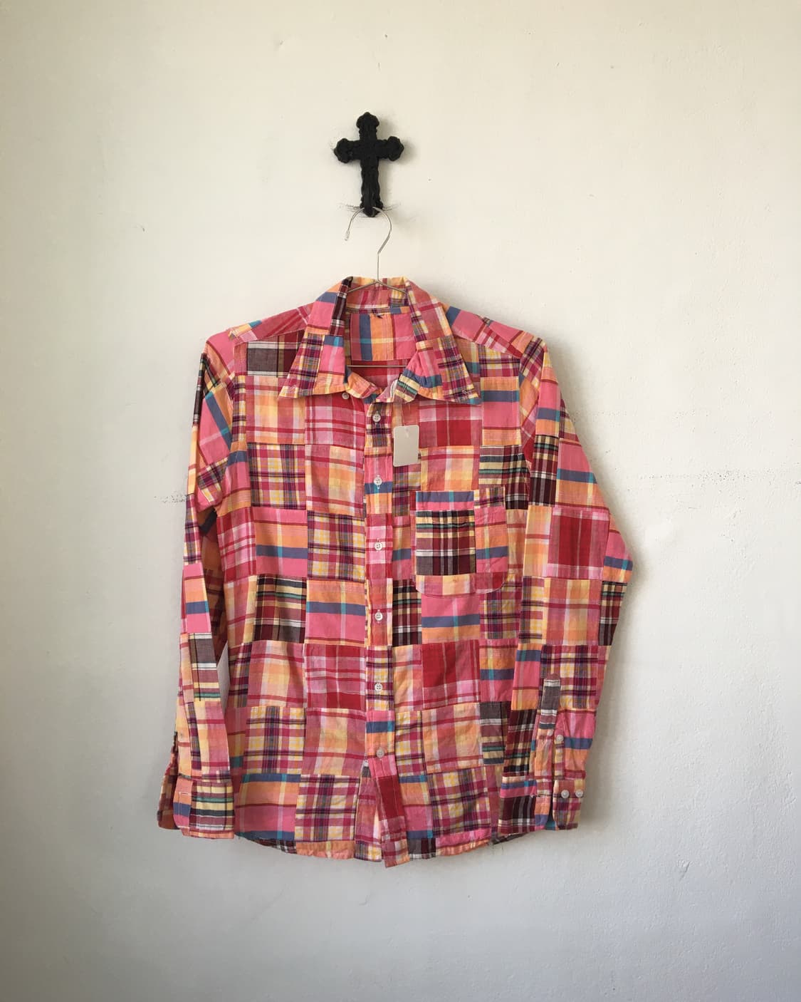 check pattern patch point shirt 상품이미지2
