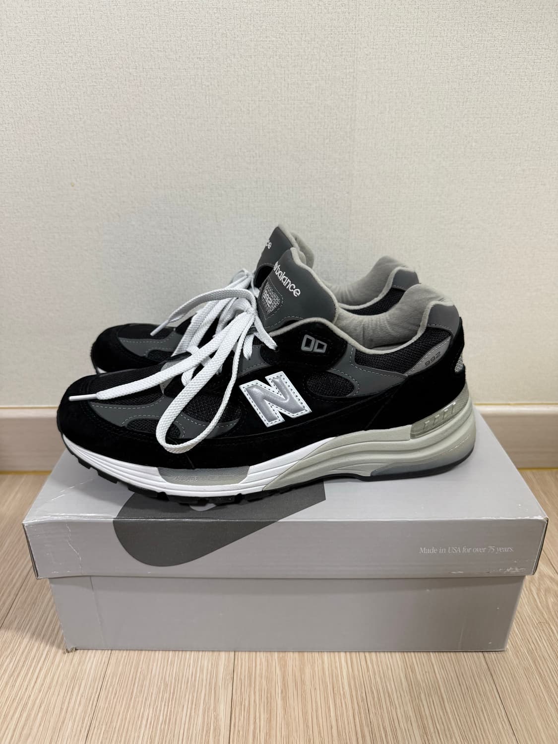 (275)뉴발란스 992 메이드 인 USA 코어 블랙 그레이 U992BK 상품이미지4