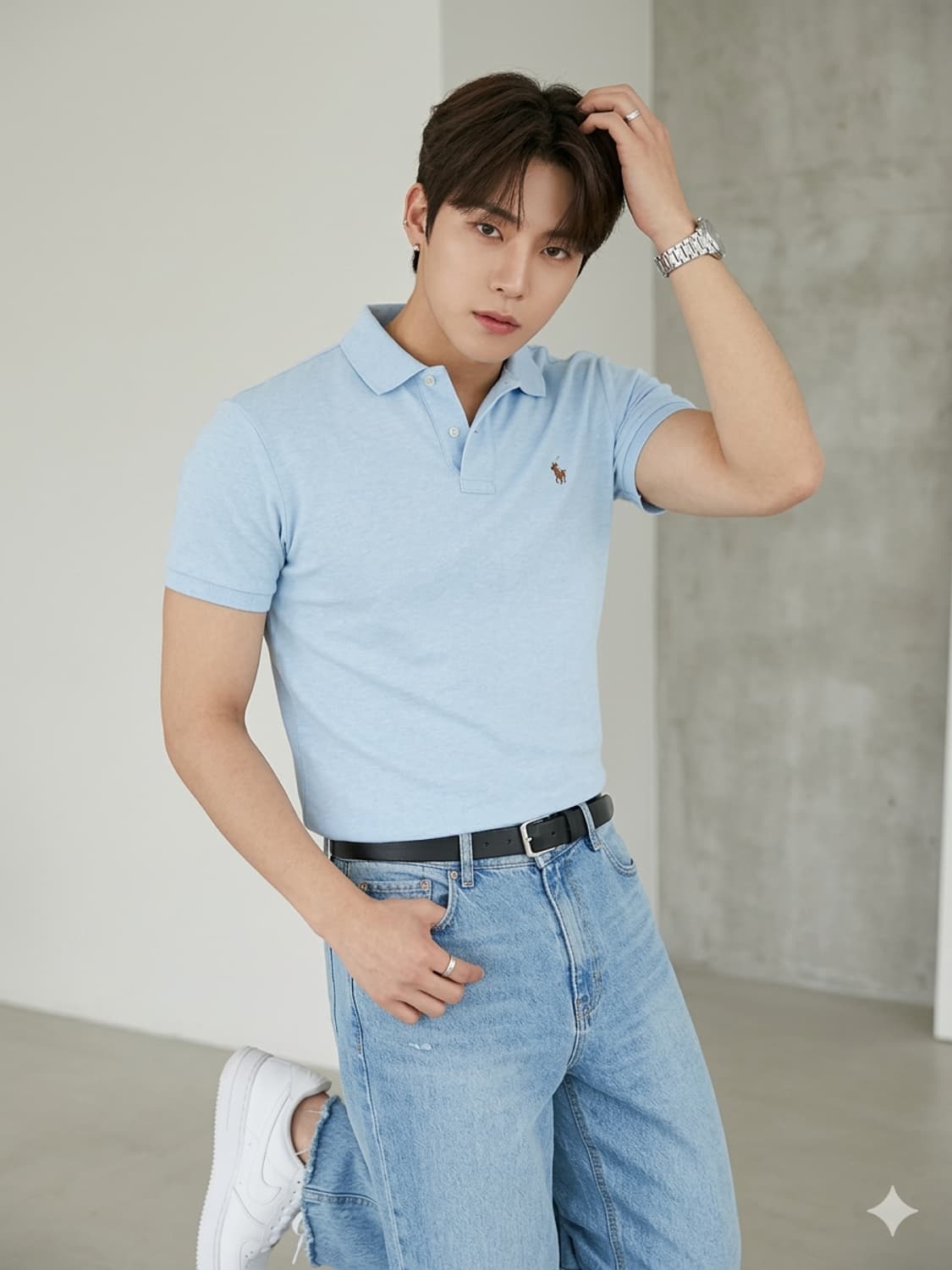 폴로 랄프로렌 신형 커스텀 슬림 핏 반팔 카라티 상품이미지1