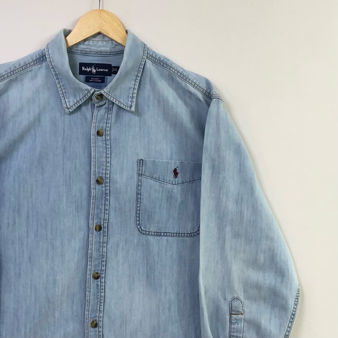 Xxl 폴로 데님 셔츠 상품이미지1