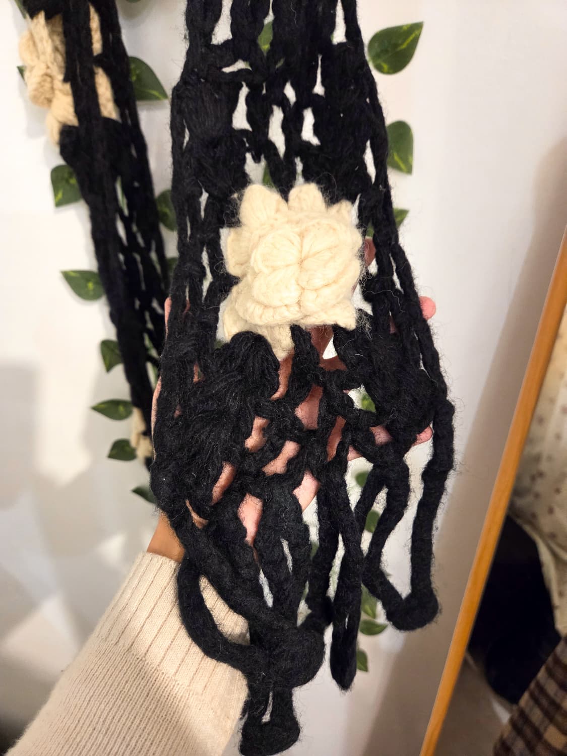 꽃 모티브 짜임 머플러 상품이미지4