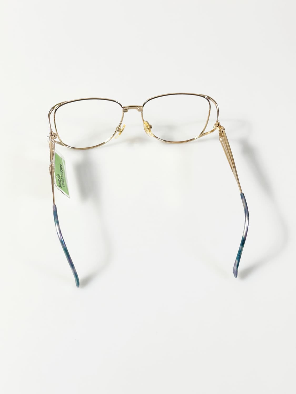 90s WORLD COLLECTION 골드 슬림 스퀘어 빈티지 안경 상품이미지6