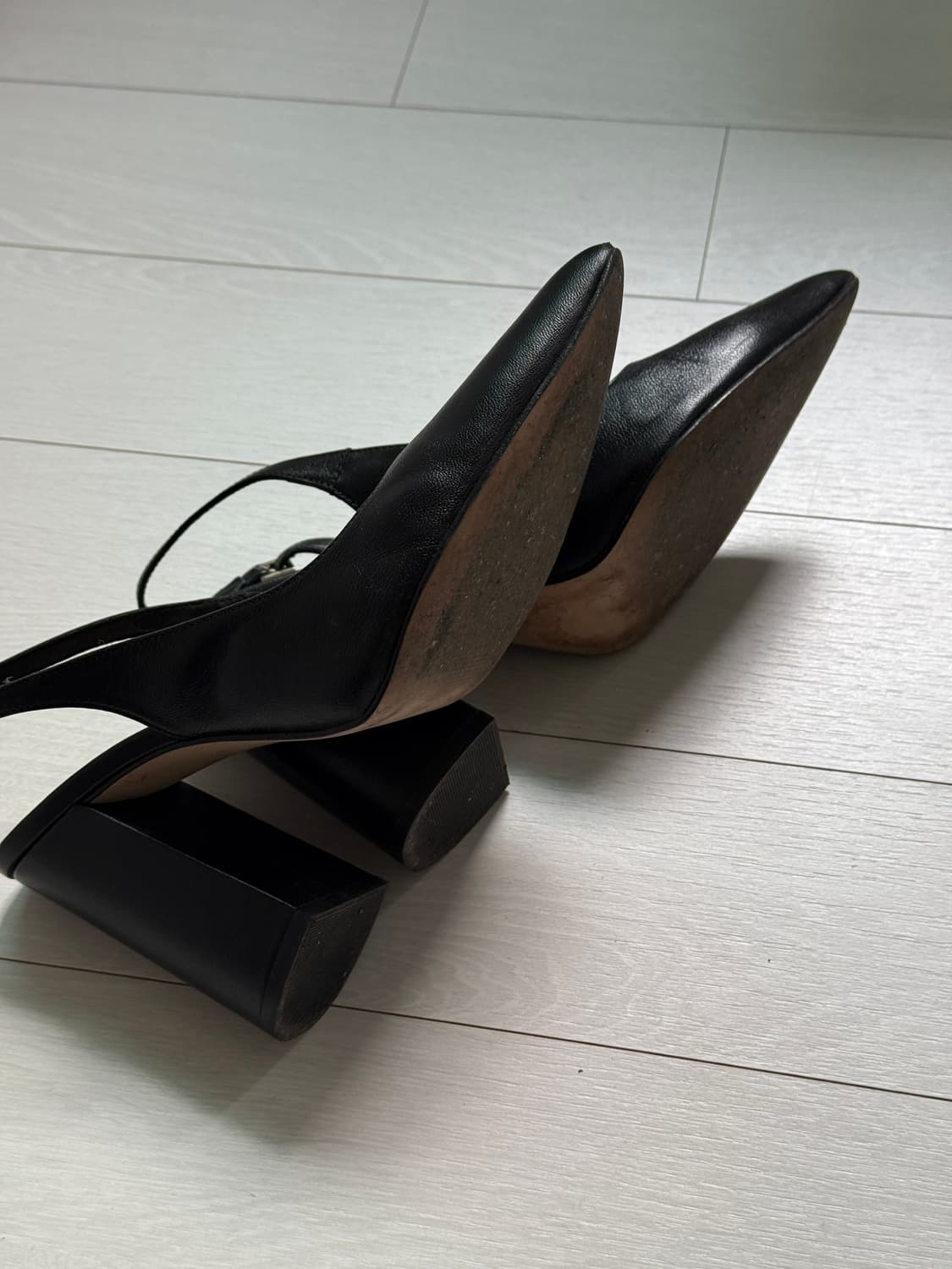 Elorte 블랙 슬링백 힐 7 240 상품이미지3