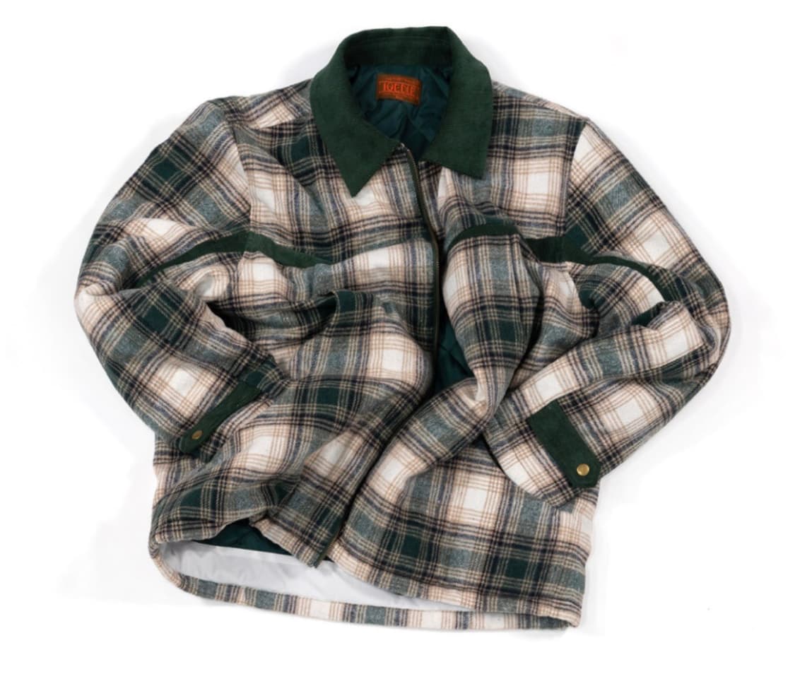 체크 이불 패딩 그린 /2사이즈 상품이미지1