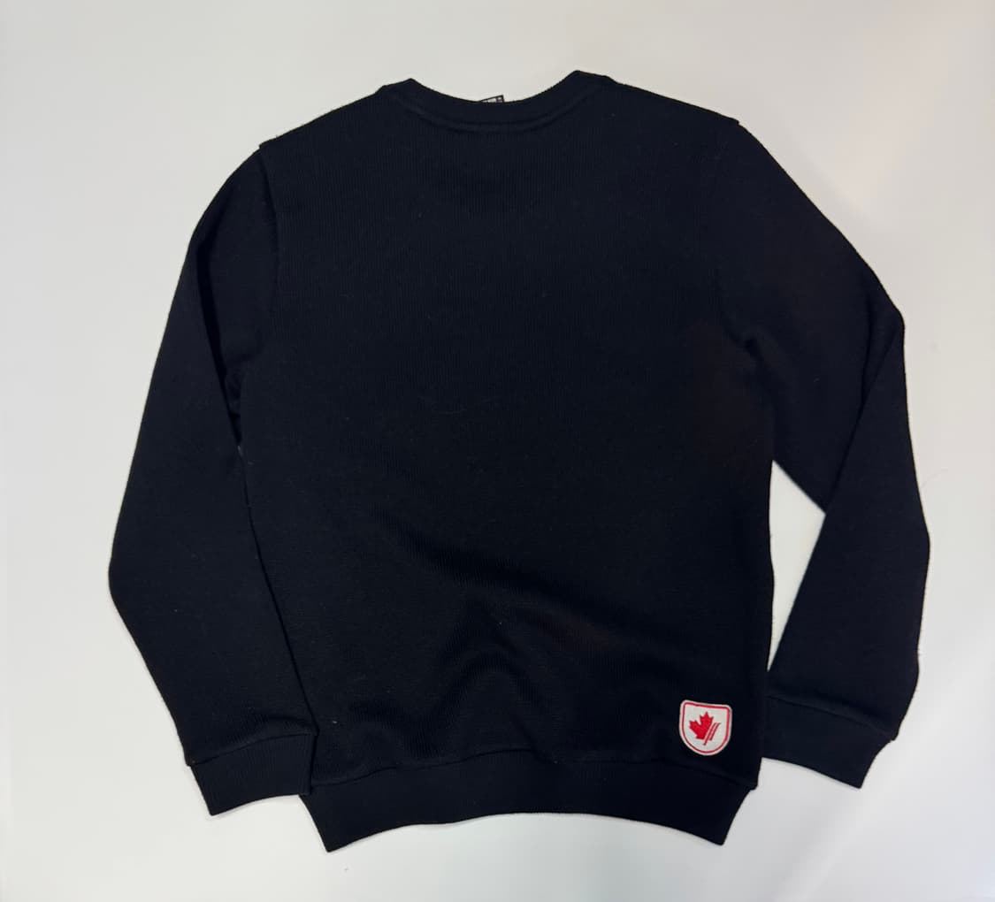 데상트 캐나다 스키 크로스 블랙 기능성 니트 맨투맨 상품이미지2