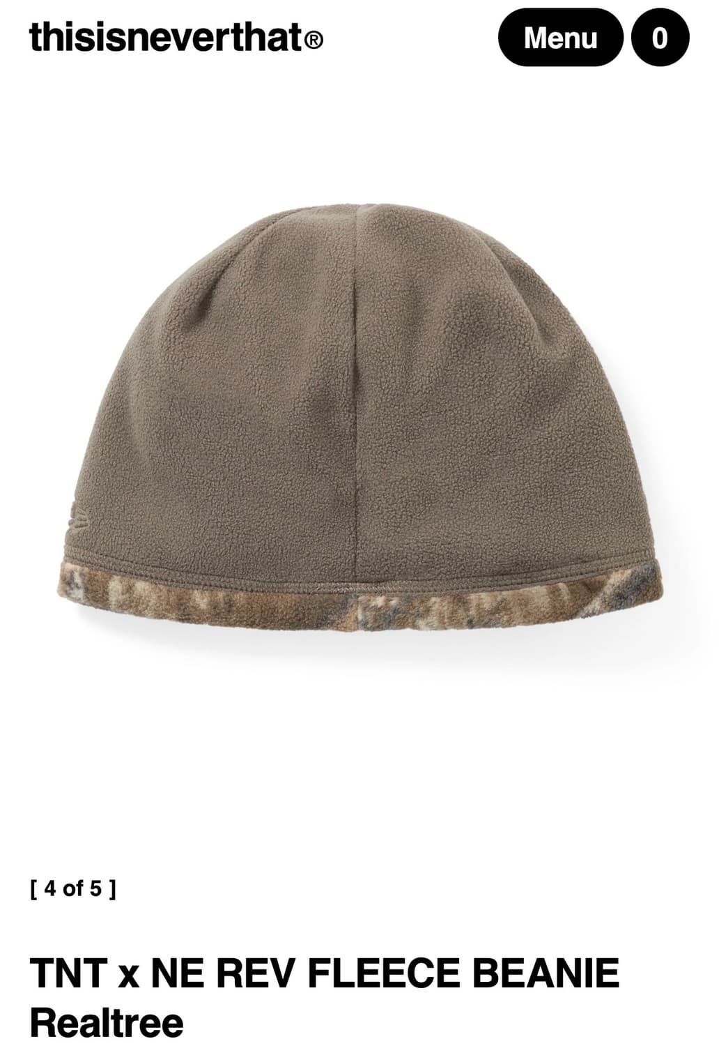 디스이즈네버댓) 뉴에라 리버시블 플리스 비니 리얼트리 상품이미지4