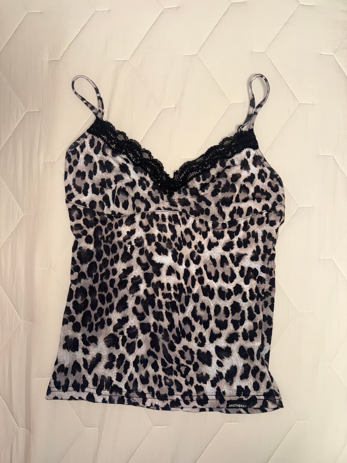 레오파드 레이스 슬리브리스 브라운 상품이미지1