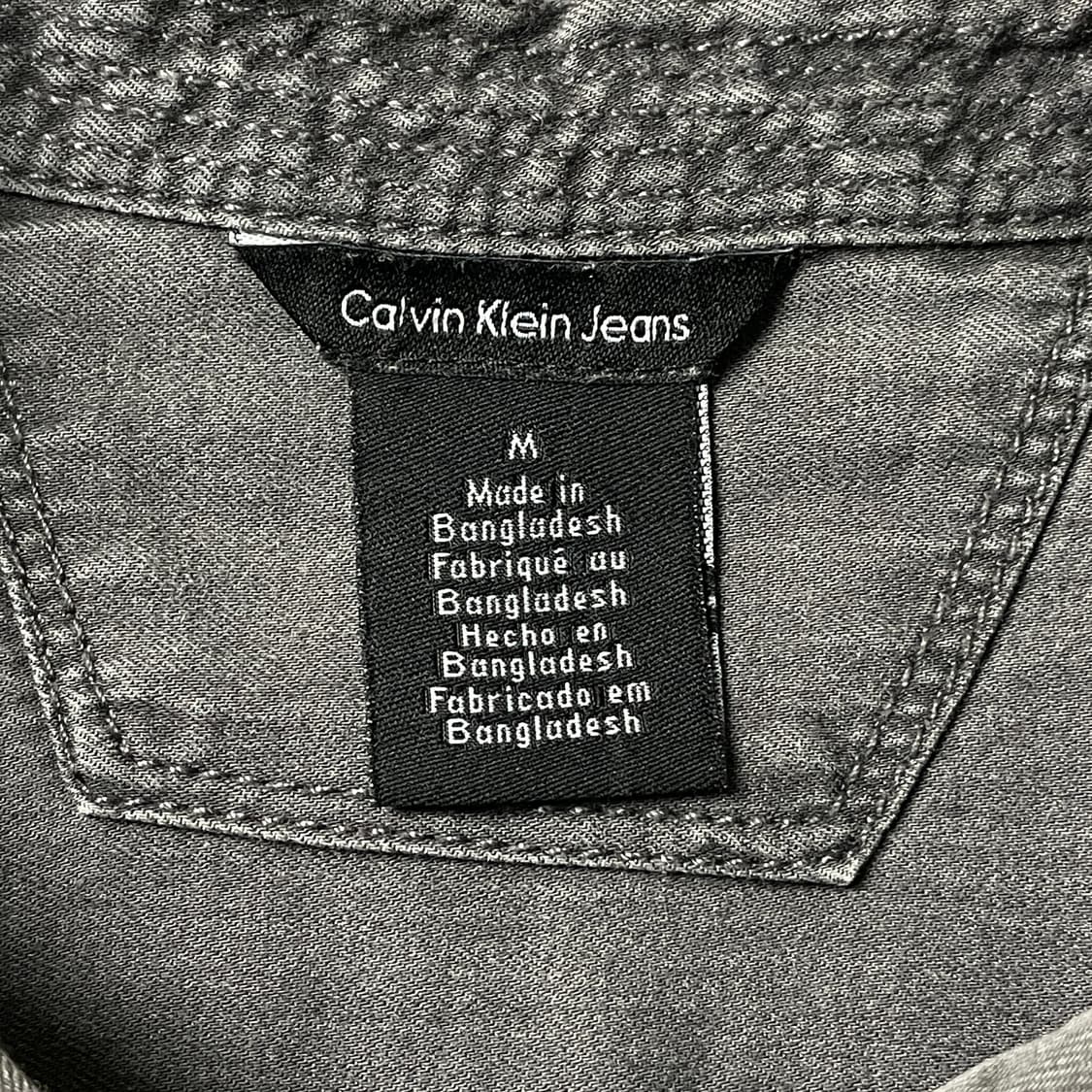 CALVIN KLEIN 캘빈클라인 그레이 워싱 코튼셔츠 A00472 상품이미지9