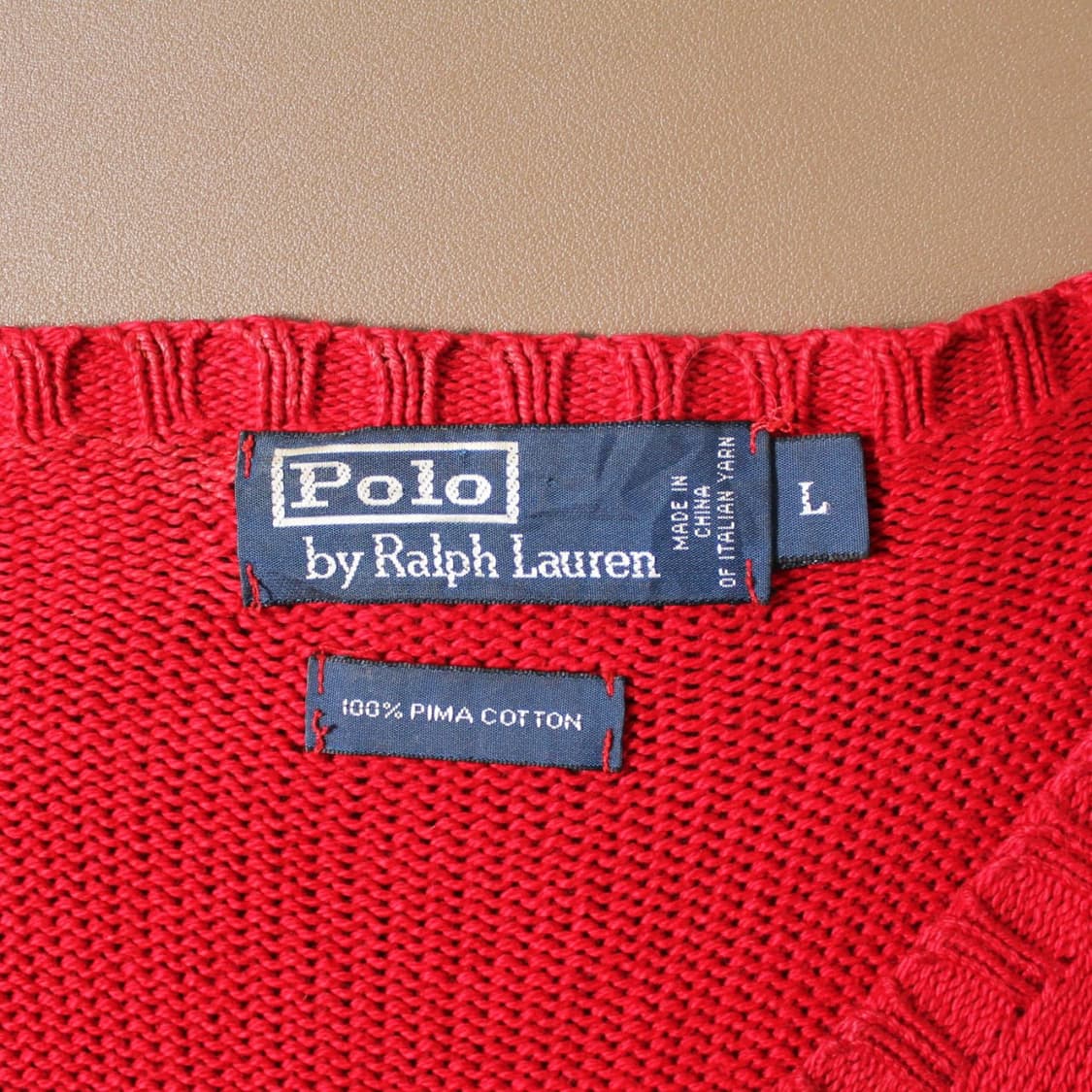 Polo 폴로 랄프로렌 레드 라운드 니트  상품이미지3