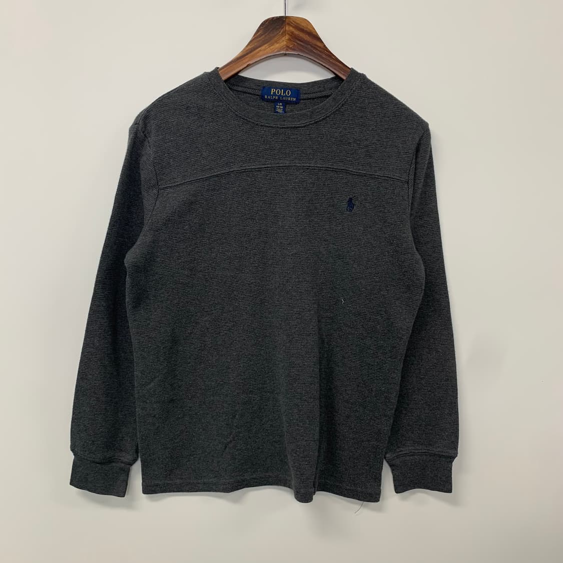 폴로 랄프로렌 차콜 와플 니트 슬리브 상품이미지2