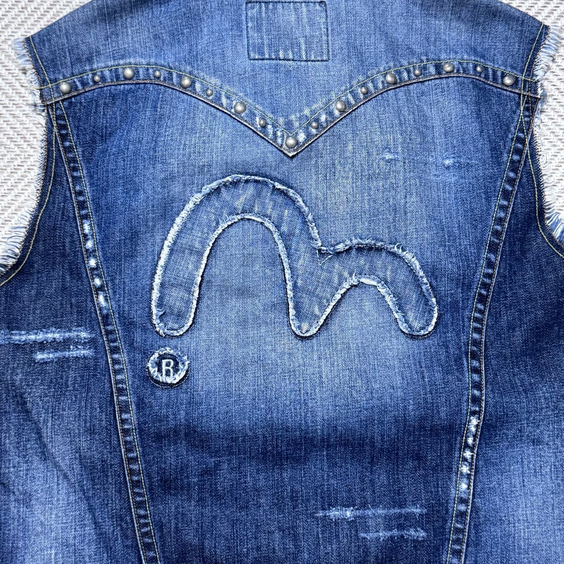 (L) Evisu 에비수 빈티지 웨스턴 데님 베스트 상품이미지2