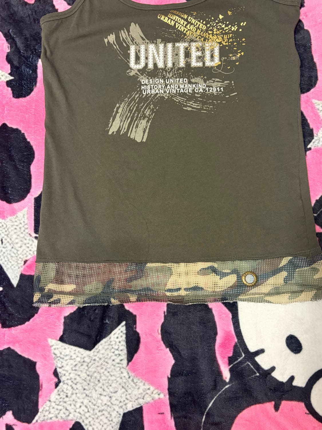 Grunge camo mesh sleeveless 상품이미지10