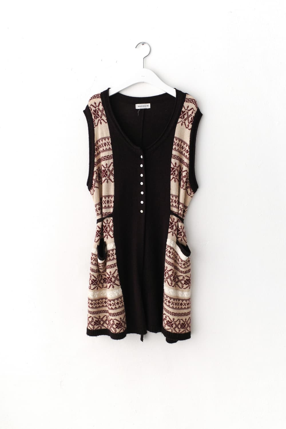 nordic sleeveless long cardigun 상품이미지1