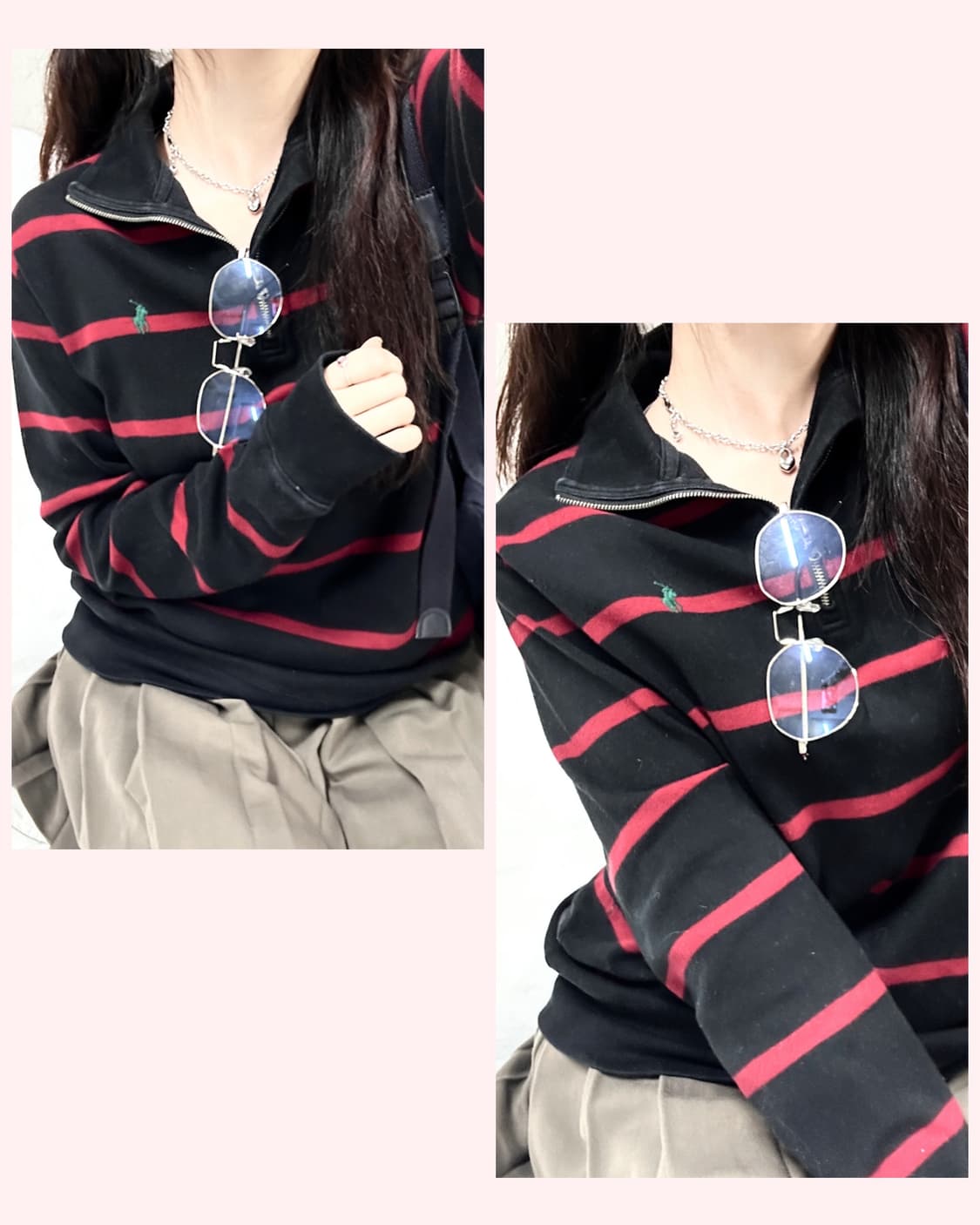 폴로 신형 그린포니 단가라 코튼 반집업 상품이미지1