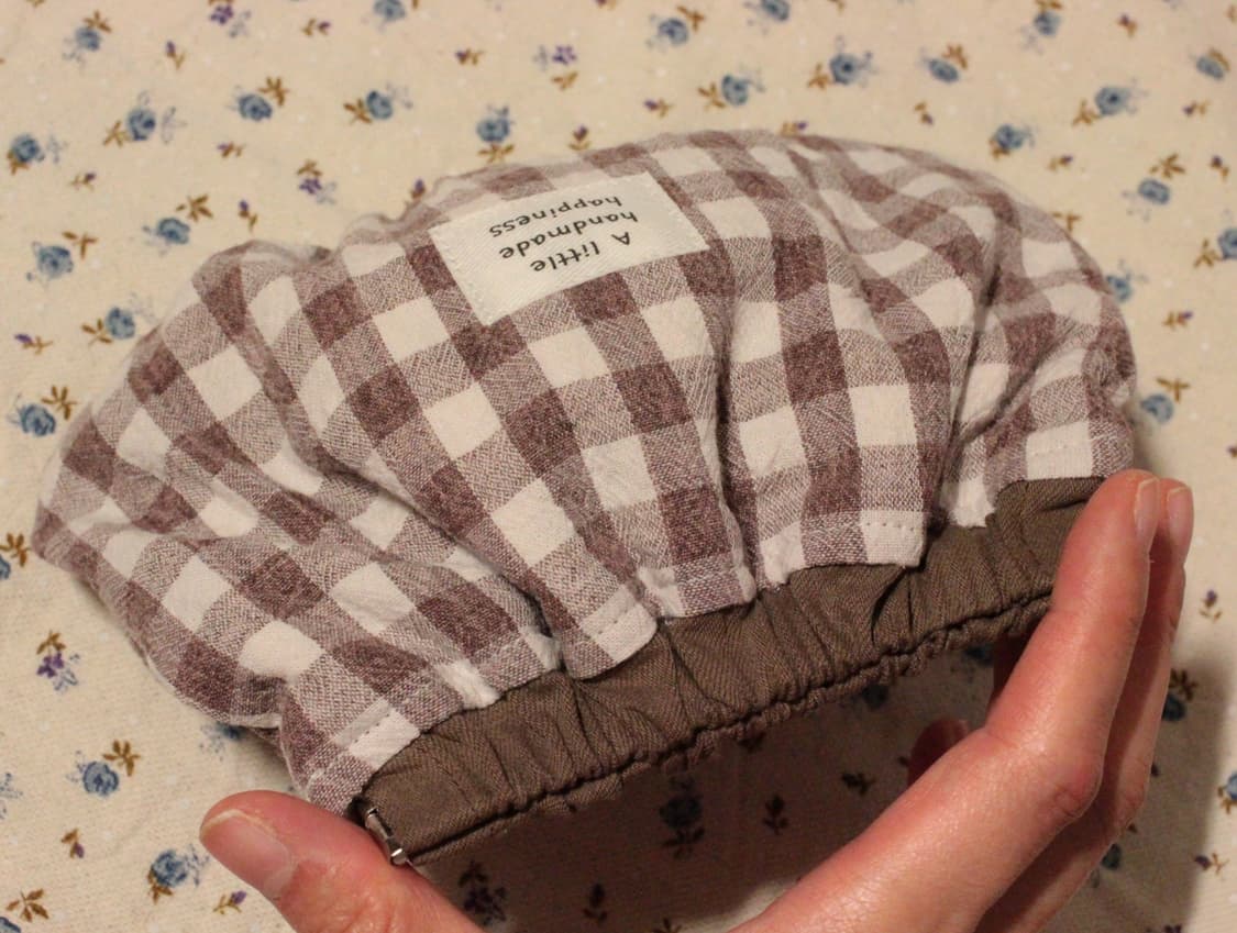 핸드메이드 브라운체크 바네 파우치 상품이미지7