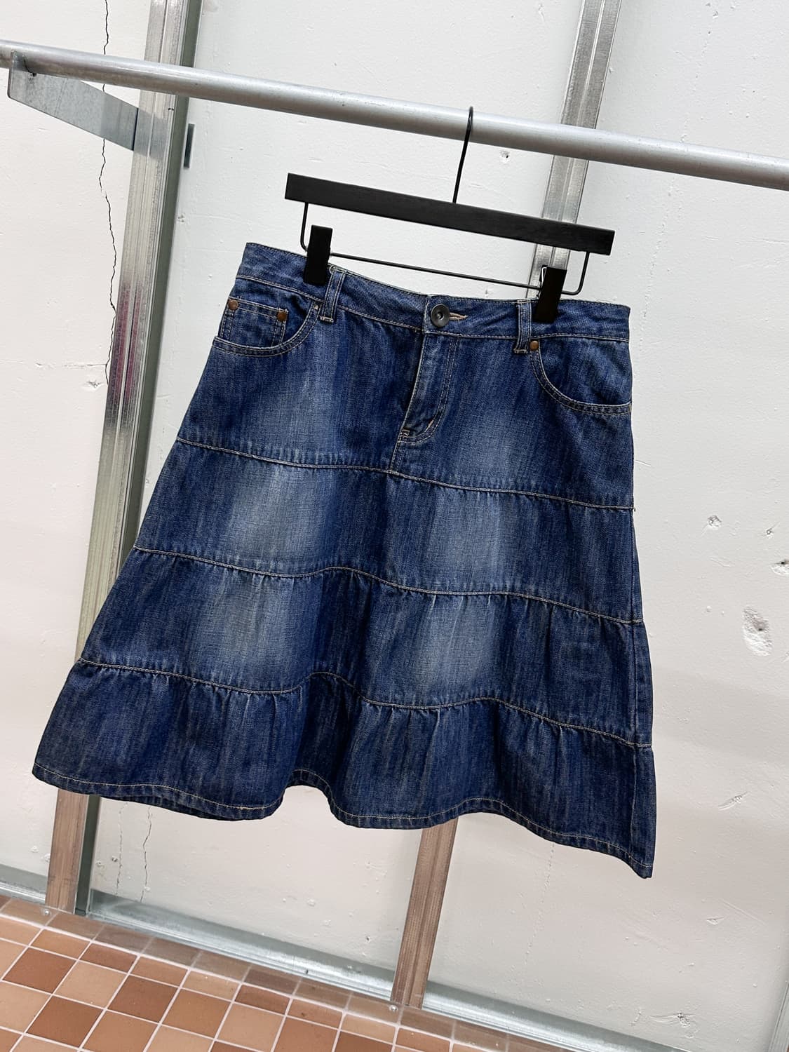 denim cancan midi skirt 상품이미지4