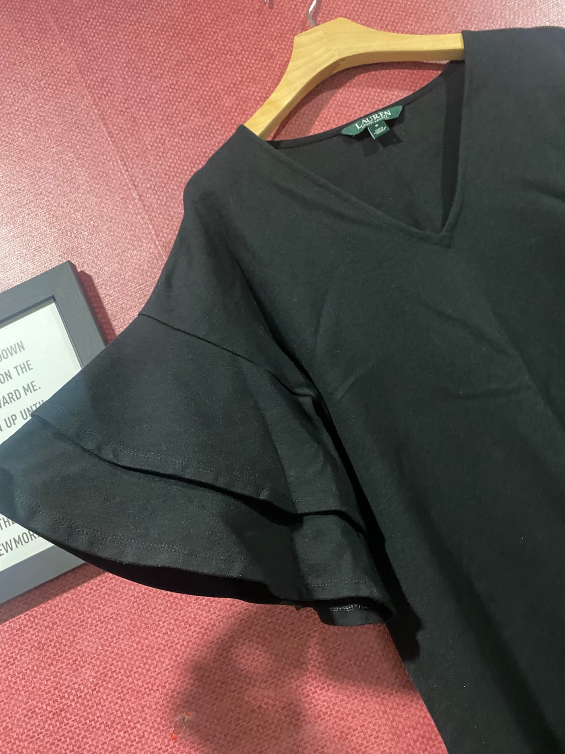 랄프로렌 블랙 프릴 소매 원피스 S 상품이미지7